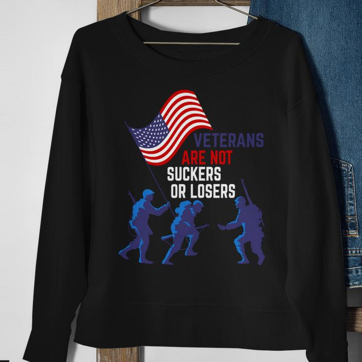 Veteran Vets Day Are Not Suckers Or Losers 64 Veterans Sweatshirt Gifts for Old Women