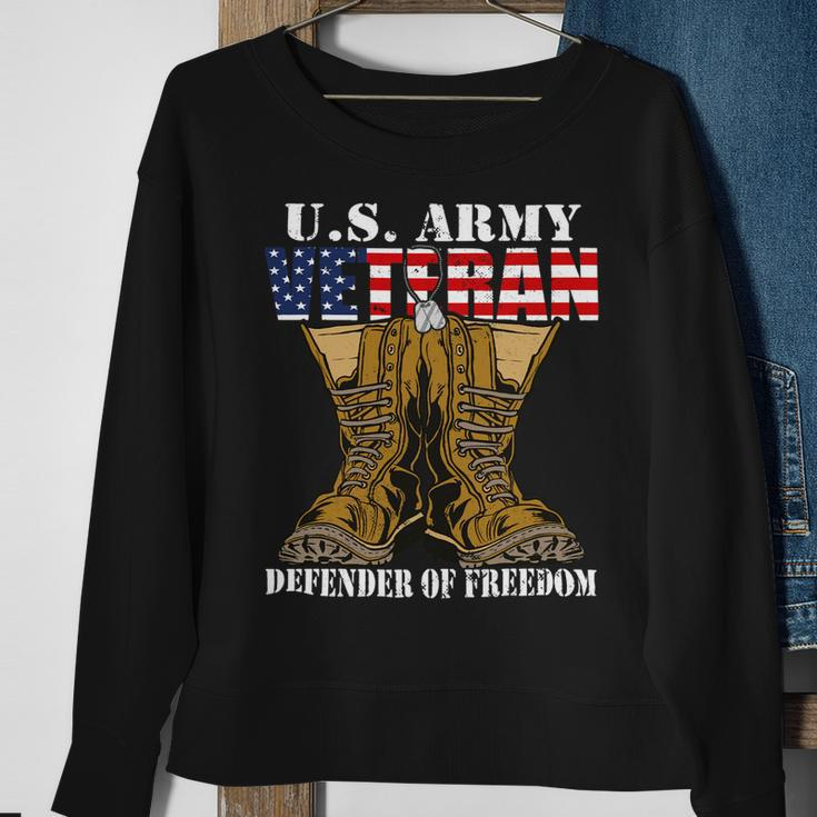 Veteran Vets Us Flag Us Army Veteran Defender Of Freedom Veterans Sweatshirt Gifts for Old Women