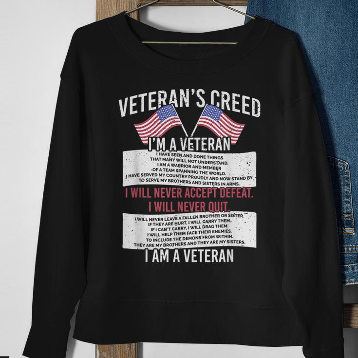 Veterans Creed Patriot Grandpa Chirstian Vietnam War Sweatshirt Gifts for Old Women