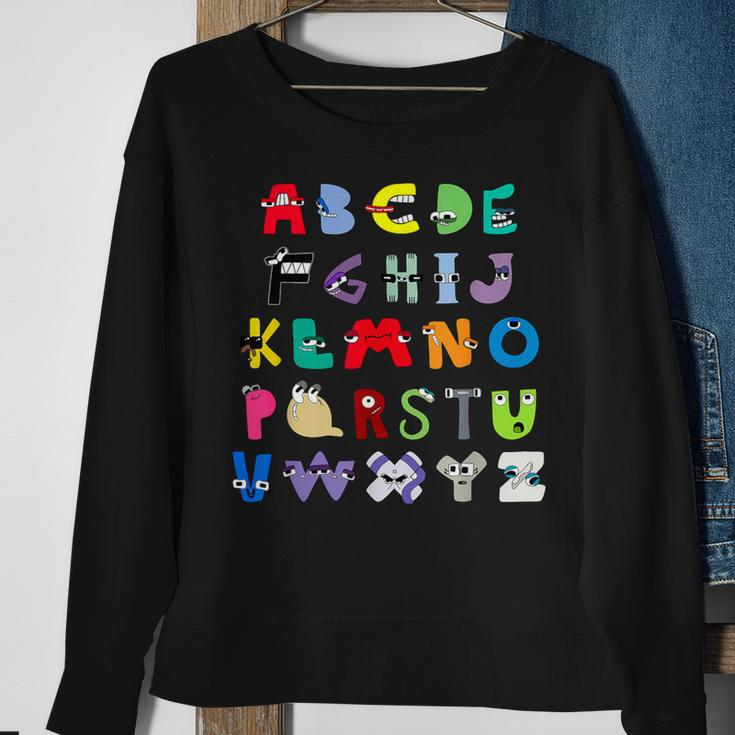 Villain Letter Abc Learning Boys Matching Evil Alphabet Lore Sweatshirt Gifts for Old Women