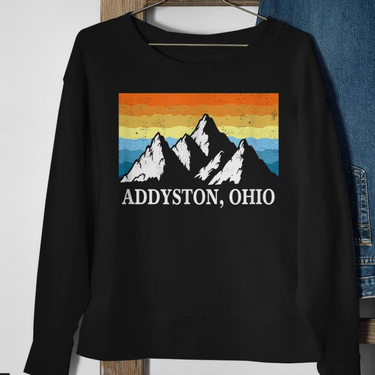 Vintage Addyston Ohio Mountain Hiking Souvenir Print Sweatshirt Gifts for Old Women