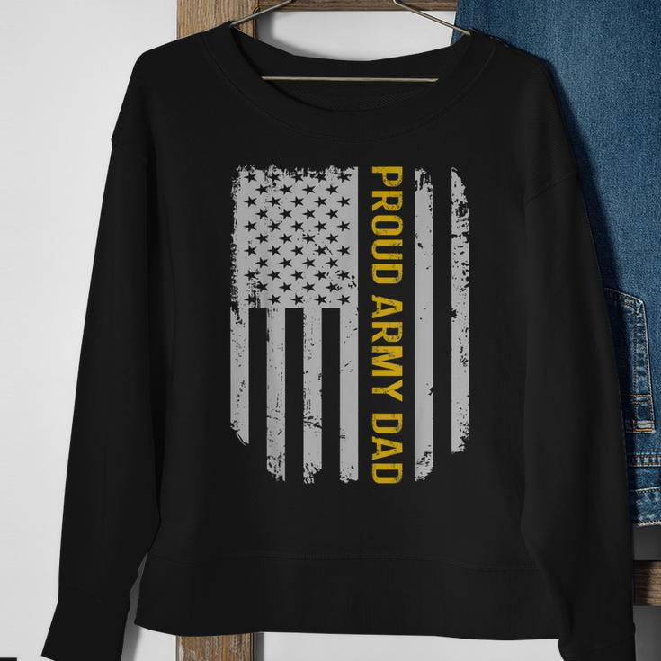 Vintage American Flag Proud Army Dad Fathers Day Gift Sweatshirt Gifts for Old Women