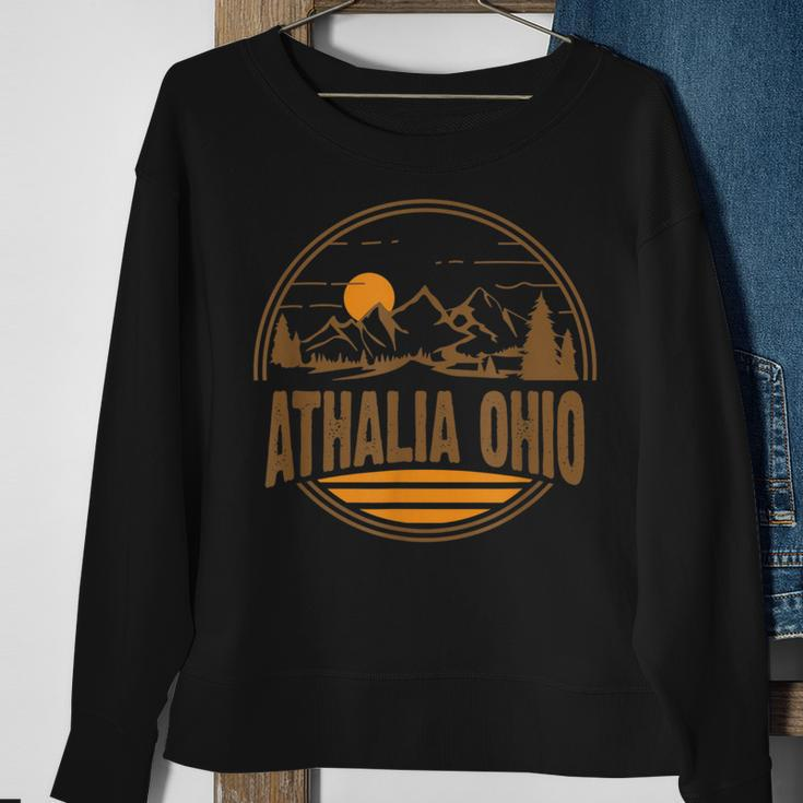 Vintage Athalia Ohio Mountain Hiking Souvenir Print Sweatshirt Gifts for Old Women