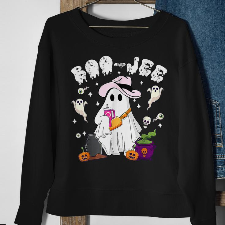 Vintage Ghost Boujee Boo Jee Spooky Season Halloween Sweatshirt Gifts for Old Women