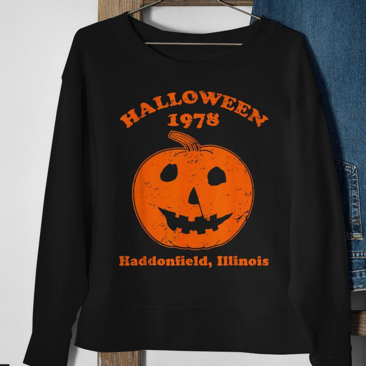 Vintage Halloween 1978 Pumpkin Haddonfield Illinois Sweatshirt Gifts for Old Women