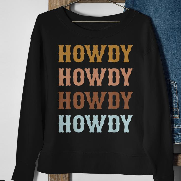 Vintage Howdy Rodeo Western Cowboy Country Cowgirl Sweatshirt Gifts for Old Women