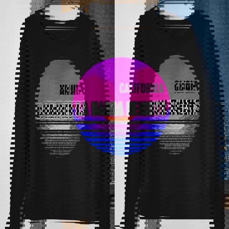 Vintage La Habra Heights Vaporwave California Sweatshirt Gifts for Old Women