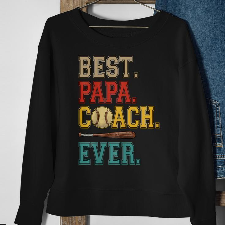 Vintage Papa Coach Ever Costume Baseball Player Coach Sweatshirt Gifts for Old Women