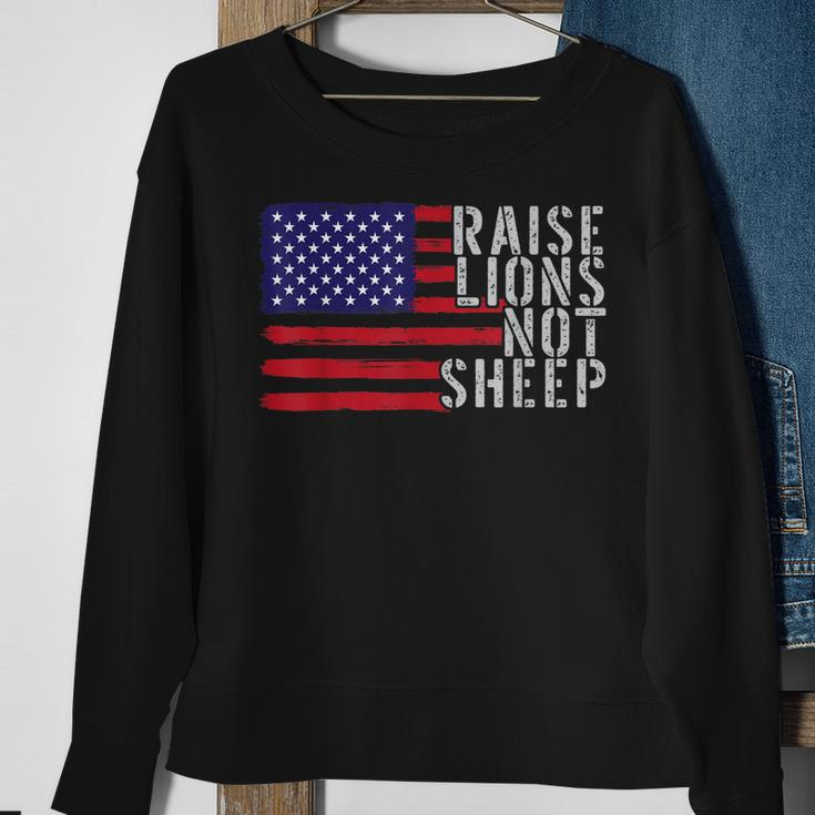 Vintage Patriotic Party Patriot Lion Raise Lions Not Sheep Sweatshirt Gifts for Old Women