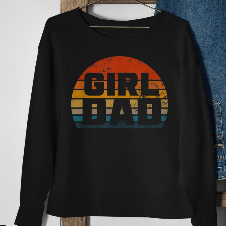 Vintage Proud Father Of Girl Dad Girl Dad For Men Sweatshirt Gifts for Old Women