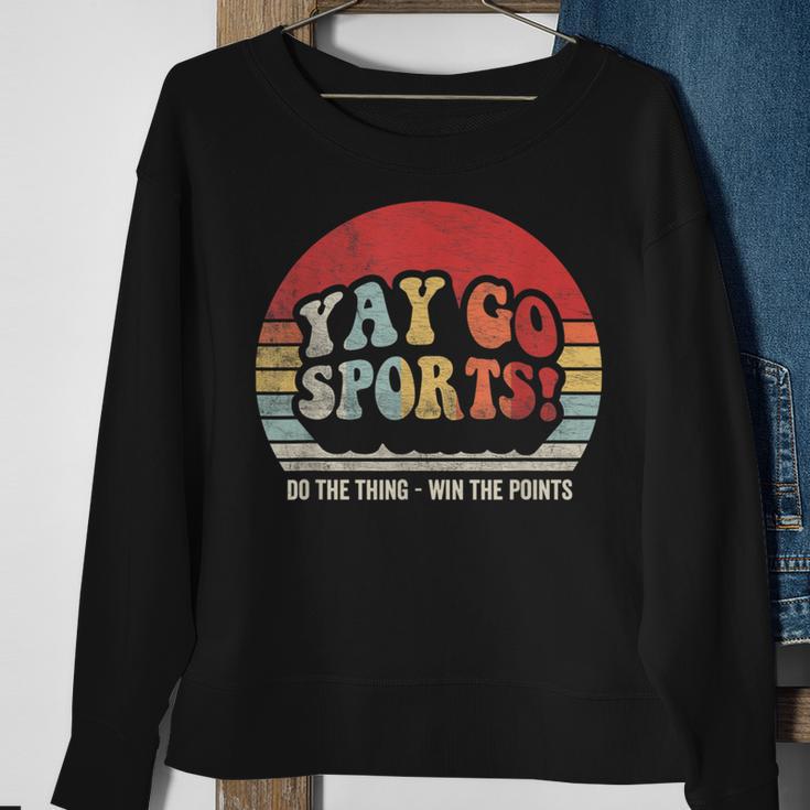 Vintage Retro Yay Go Sports Sports Sweatshirt Gifts for Old Women