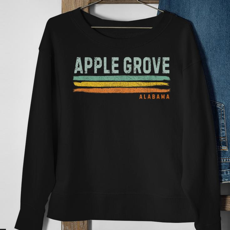 Vintage Stripes Apple Grove Al Sweatshirt Gifts for Old Women