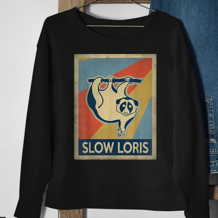 Vintage Style Slow Loris Sweatshirt Gifts for Old Women