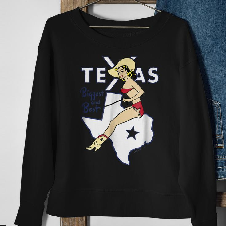 Vintage Texas Cowgirl Sweatshirt Gifts for Old Women