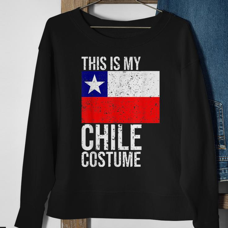Vintage This Is My Chile Flag Costume Design For Halloween Chile Funny Gifts Sweatshirt Gifts for Old Women