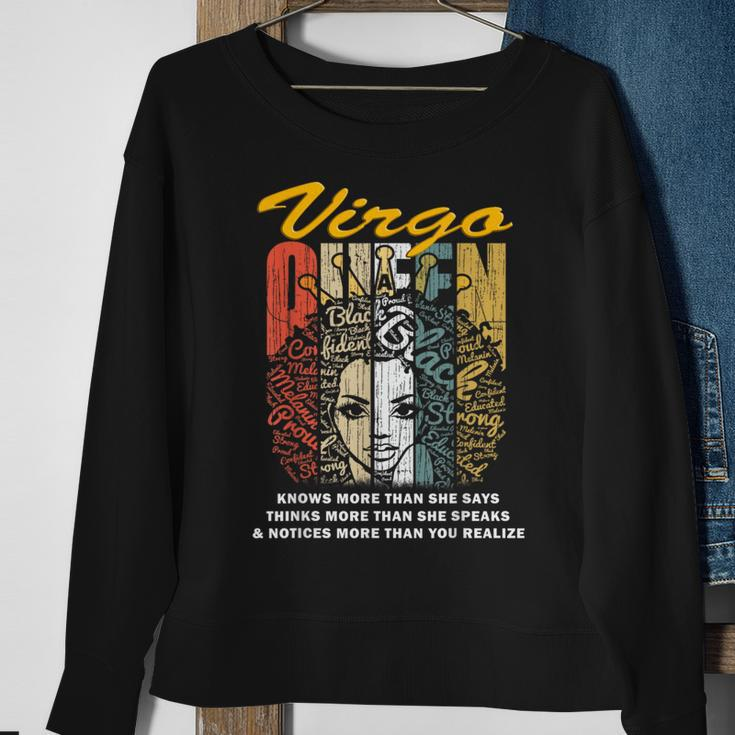Virgo Queen Birthday Knows More Than She Says Sweatshirt Gifts for Old Women
