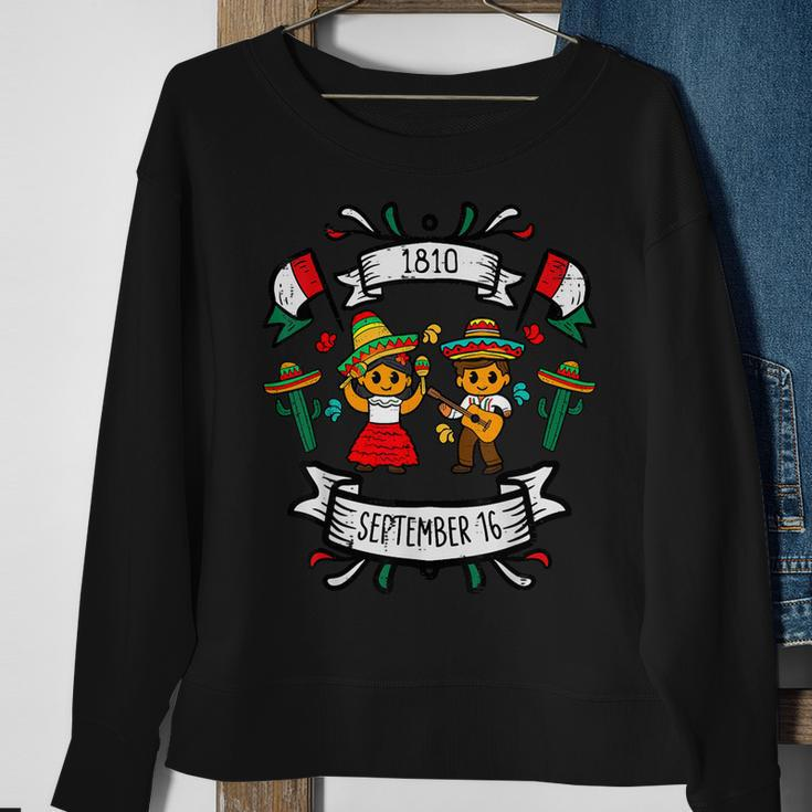 Viva Mexico September 16 1810 Mexican Independence Day Sweatshirt Gifts for Old Women
