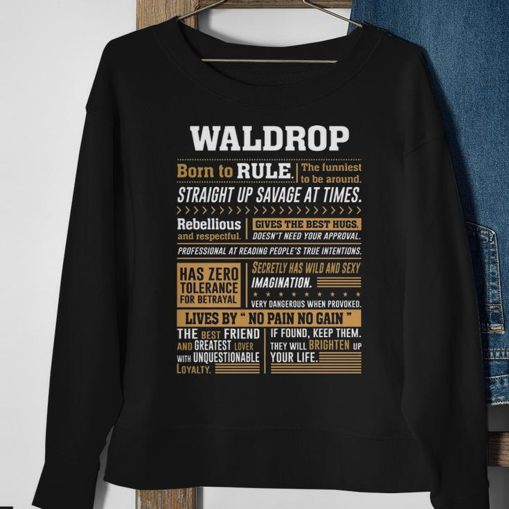 Waldrop Name Gift Waldrop Born To Rule Sweatshirt Gifts for Old Women