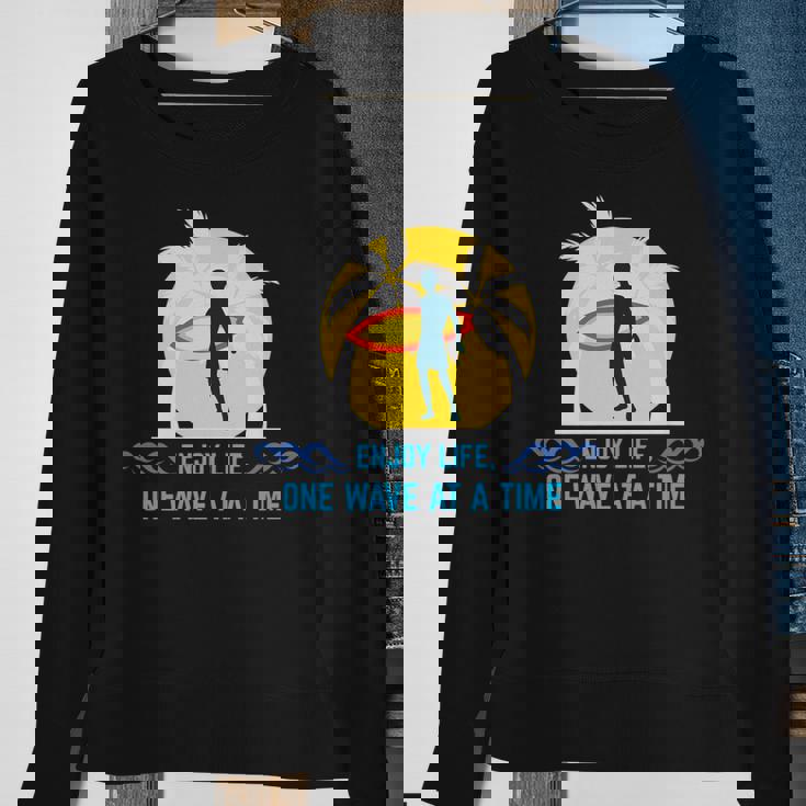 Wave Riding Windsurfer With Surfboard Sweatshirt Gifts for Old Women