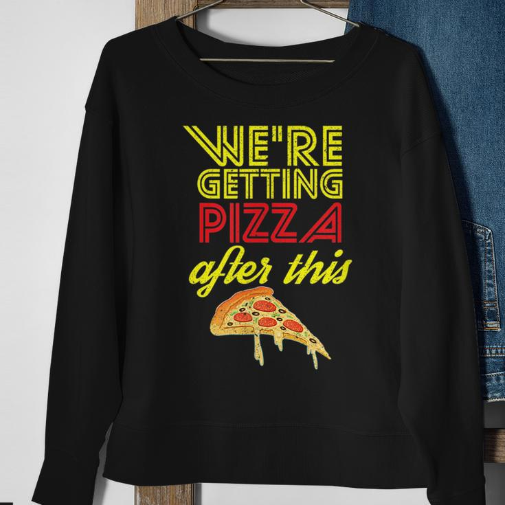 We Are Getting Pizza After This Gym Workout Foodie Gift Pizza Funny Gifts Sweatshirt Gifts for Old Women