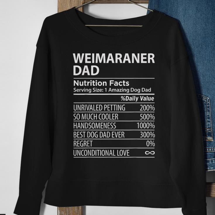 Weimaraner Dad Nutrition Facts Funny Weimaraner Dog Owner Sweatshirt Gifts for Old Women