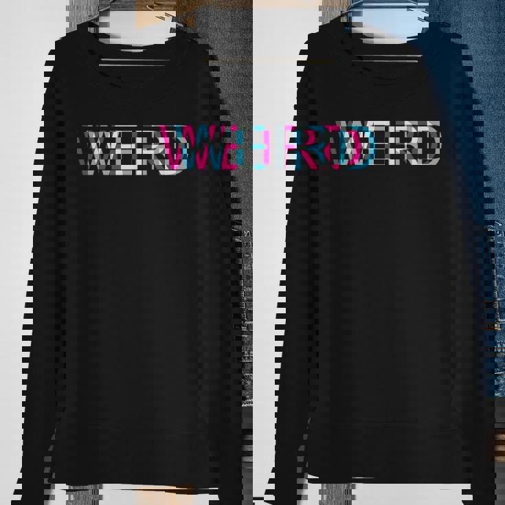 Weird Rave Glitch I Trippy Edm Festival Clothing Techno Sweatshirt Gifts for Old Women
