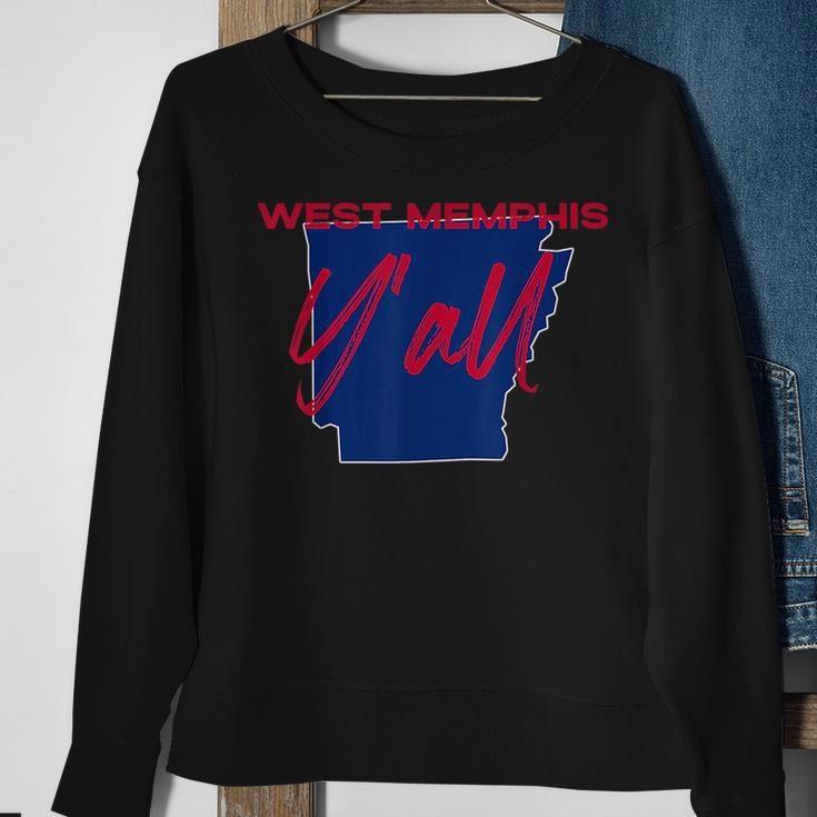 West Memphis Arkansas Yall Ar Pride State Map Cute Sweatshirt Gifts for Old Women