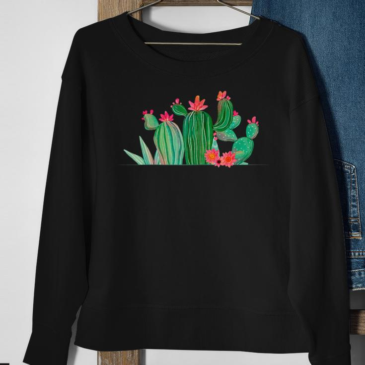 Western Country Cowgirl Cactus Graphic Printed Gift For Womens Sweatshirt Gifts for Old Women