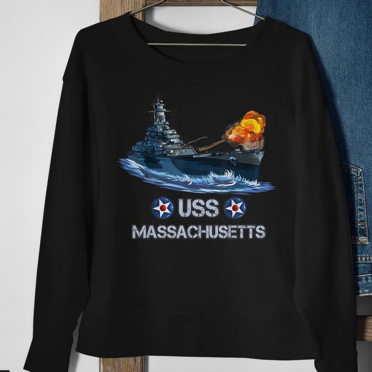 World War 2 United States Navy Uss Massachusetts Battleship Sweatshirt Gifts for Old Women
