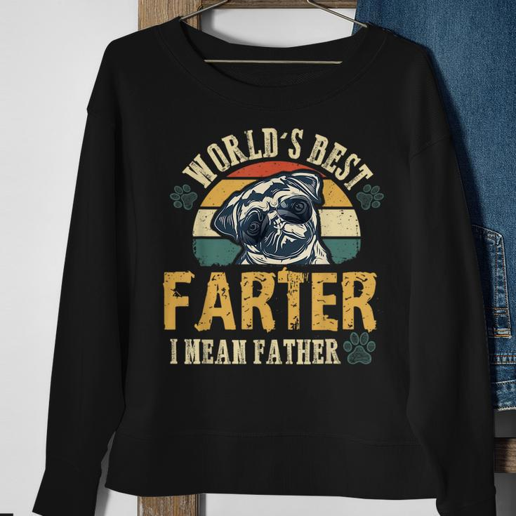 Worlds Best Farter I Mean Father Best Dad Ever Cool Dog Sweatshirt Gifts for Old Women