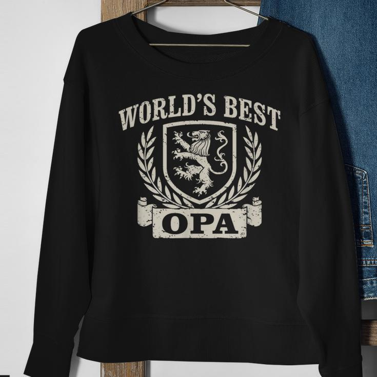 World's Best Opa Vintage Crest Grandpa Sweatshirt Gifts for Old Women