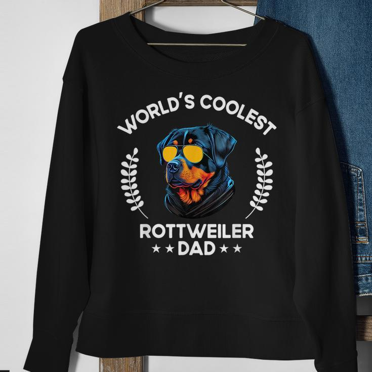 Worlds Coolest Dog Dad Papa - Men Rottweiler Sweatshirt Gifts for Old Women