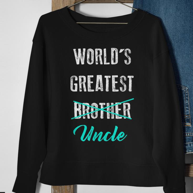 Worlds Greatest Brother Uncle Pregnancy Announcement Sweatshirt Gifts for Old Women