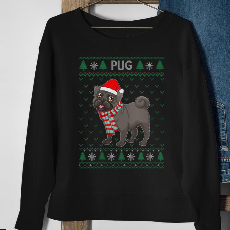 Xmas Pug Dog Ugly Christmas Sweater Party Sweatshirt Gifts for Old Women