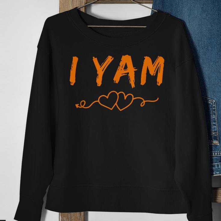I Yam She's My Sweet Potato Couples Thanksgiving Sweatshirt Gifts for Old Women