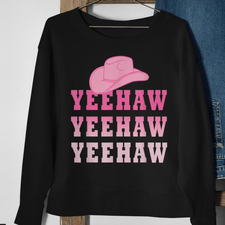 Yeehaw Cowboy Cowgirl Pink Wild Western Country Rodeo Sweatshirt Gifts for Old Women