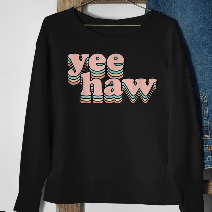 Yeehaw Howdy Space Cowgirl Sweatshirt Gifts for Old Women