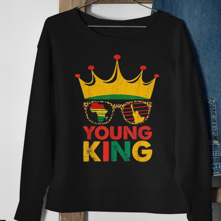 Young King Crown African American Kids Boys 1865 Junenth Sweatshirt Gifts for Old Women
