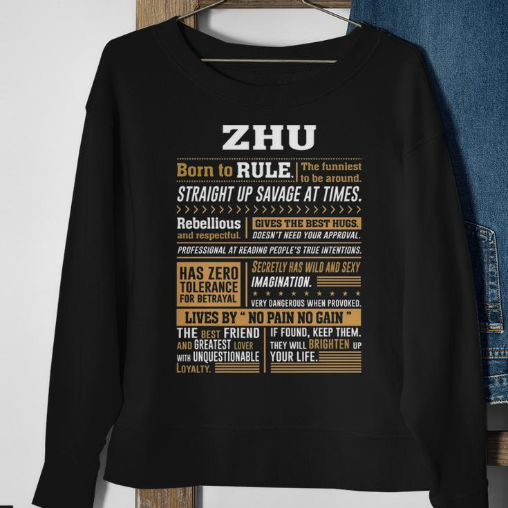 Zhu Name Gift Zhu Born To Rule Sweatshirt Gifts for Old Women
