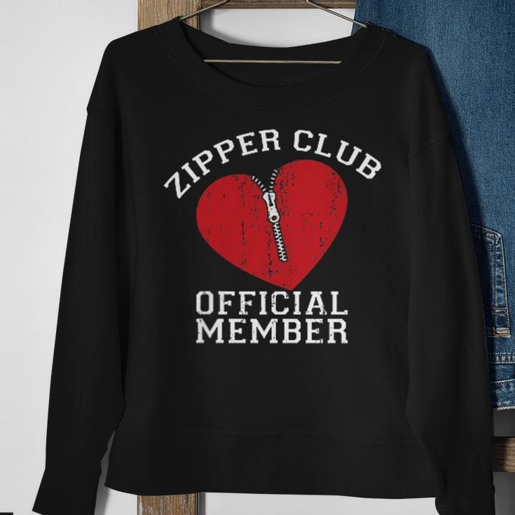 Zipper Club Open Heart Surgery Recovery Novelty Sweatshirt Gifts for Old Women