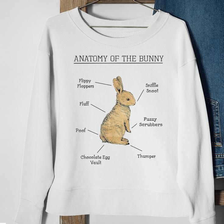 Anatomy Of The Bunny Cute Animal Love Rabbit Easter Sweatshirt Gifts for Old Women