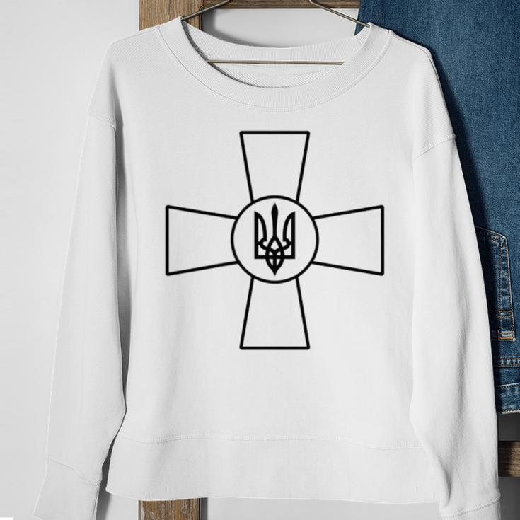 Ato Cross Tryzub Ukraine Army President Volodymyr Zelensky Sweatshirt Gifts for Old Women