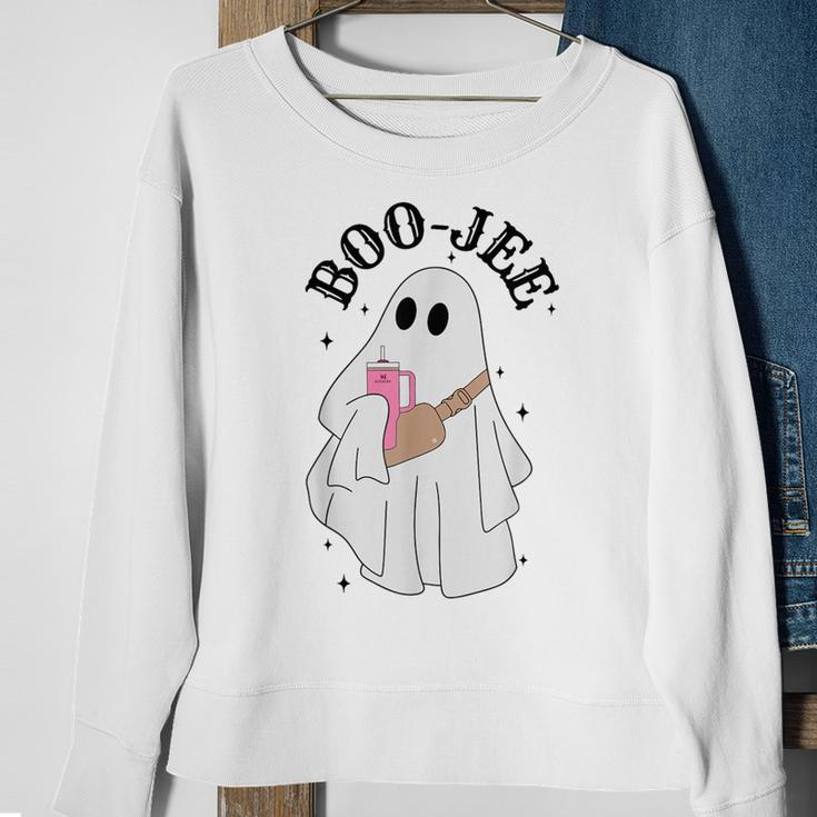Boo-Jee Halloween Spooky Season Cute Ghost Boujee Boogee Sweatshirt Gifts for Old Women