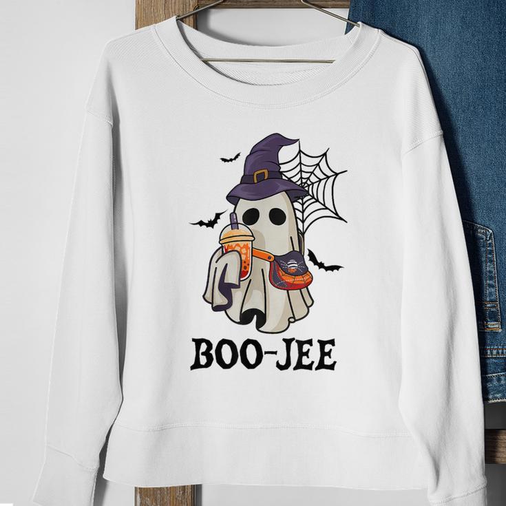 Boo-Jee Halloween Spooky Season Cute Ghost Boujee Boogee Sweatshirt Gifts for Old Women