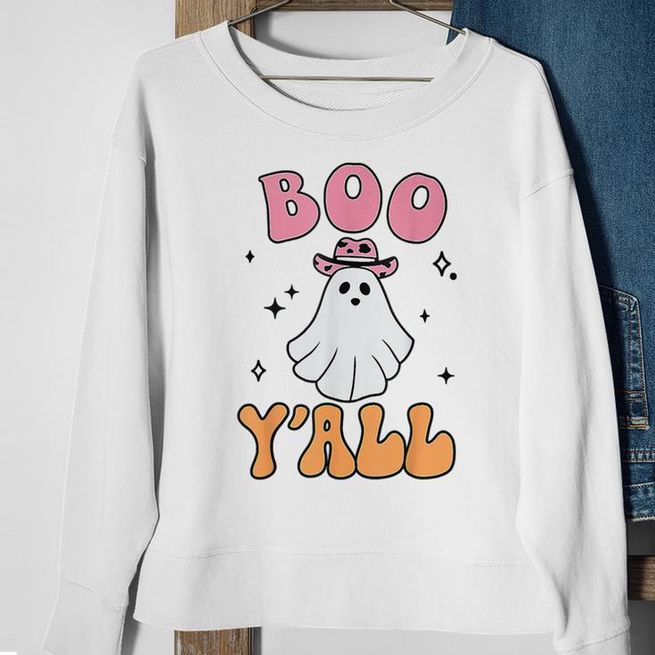 Boo Y’All Country Western Ghost Halloween 2023 Sweatshirt Gifts for Old Women