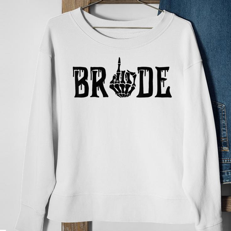 Bride Groom Skeleton Hand Halloween Wedding Bachelorette Sweatshirt Gifts for Old Women