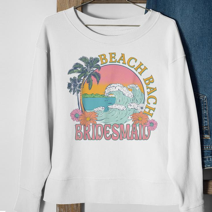 Bridesmaid Beach Bach Bride Squad Retro Bachelorette Party Sweatshirt Gifts for Old Women