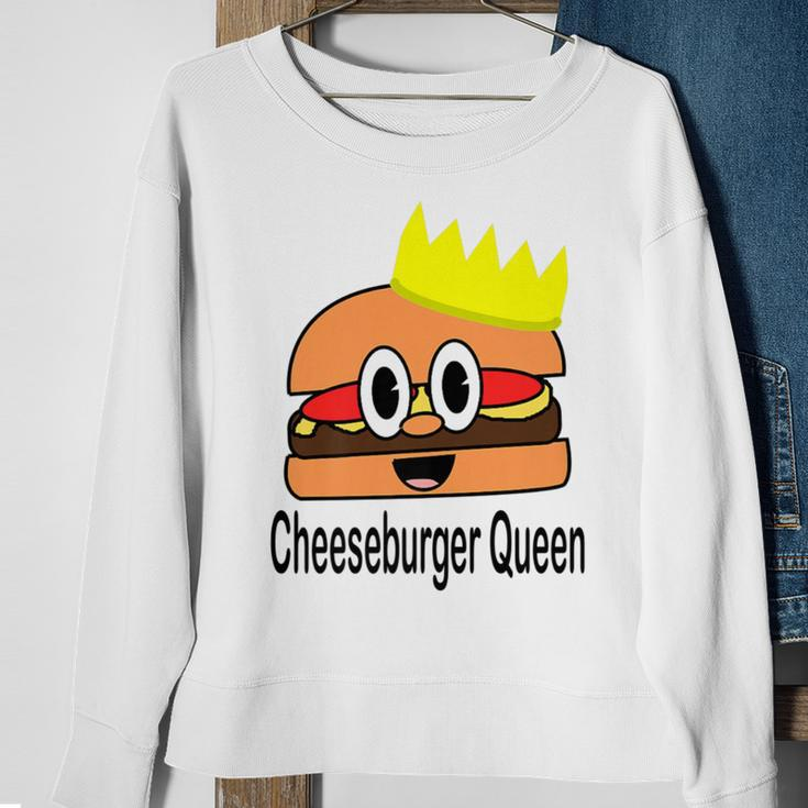 Cheeseburger Queen Sweatshirt Gifts for Old Women