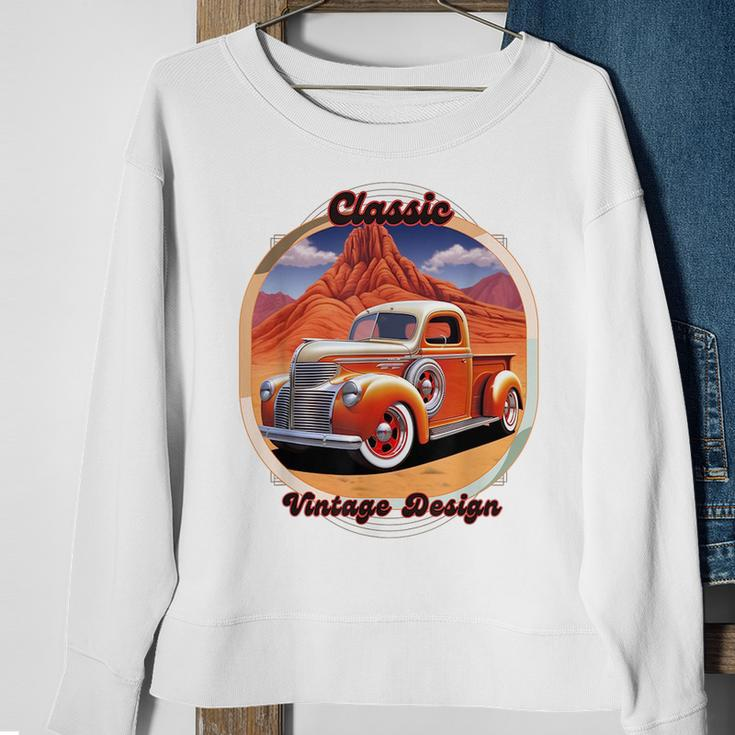 Classic Vintage Design Truck Sweatshirt Gifts for Old Women