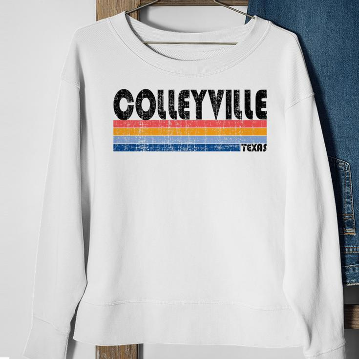 Colleyville Tx Hometown Pride Retro 70S 80S Style Sweatshirt Gifts for Old Women